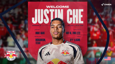 Red Bull New York Completes Transfer of Defender Justin Che from Brøndby IF