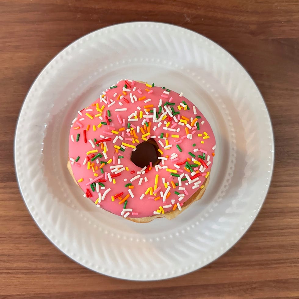 pink frosted sprinkles donut