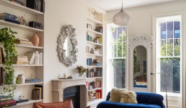 LIVING ROOM BLUE SOFA