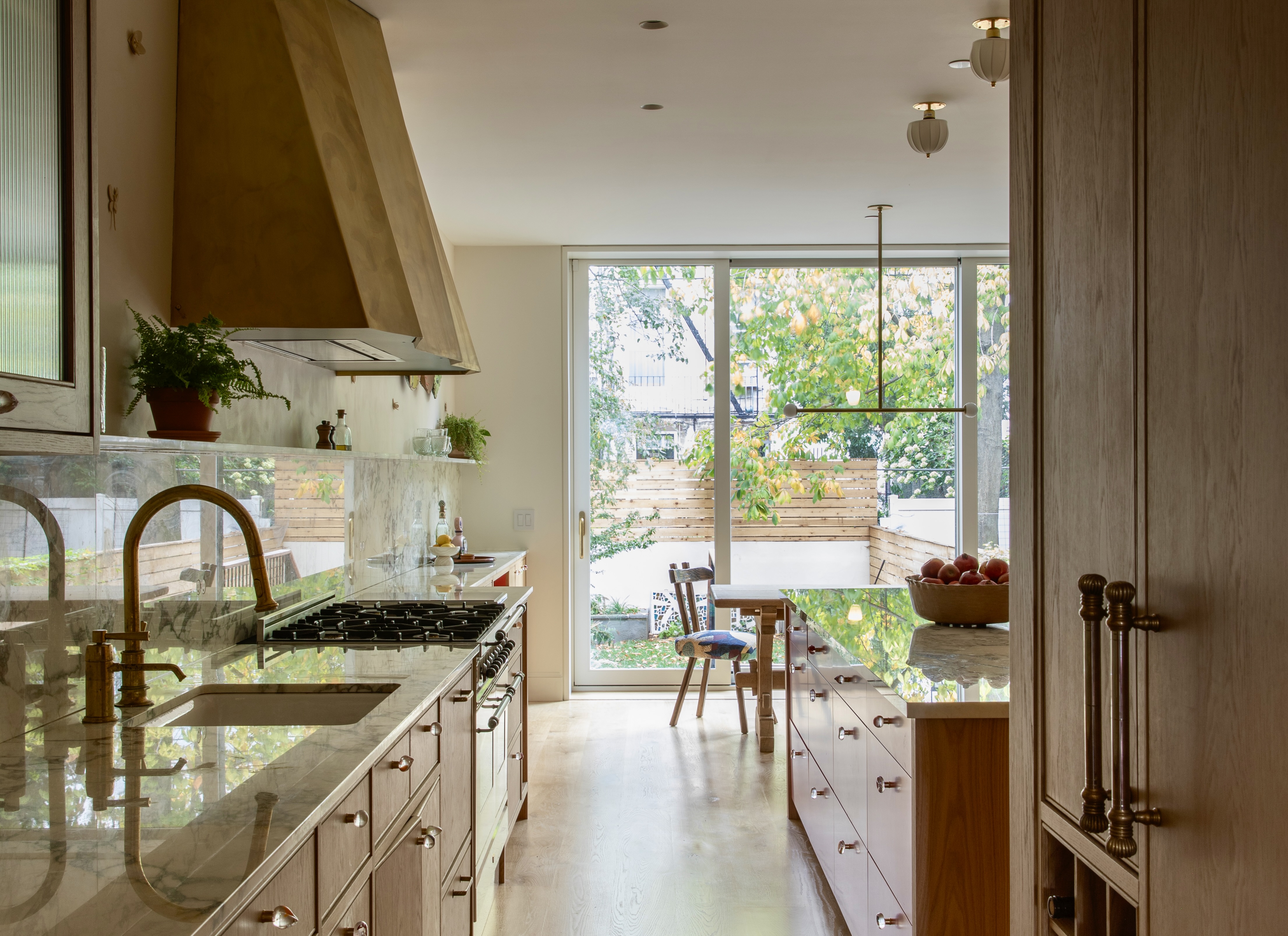 kitchen with wood cabinets