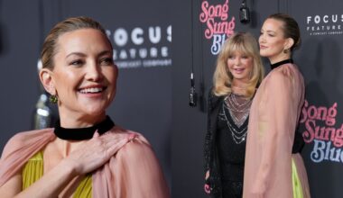 Kate Hudson at the "Song Sung Blue" New York premiere on Dec. 11, 2025 in New York City.