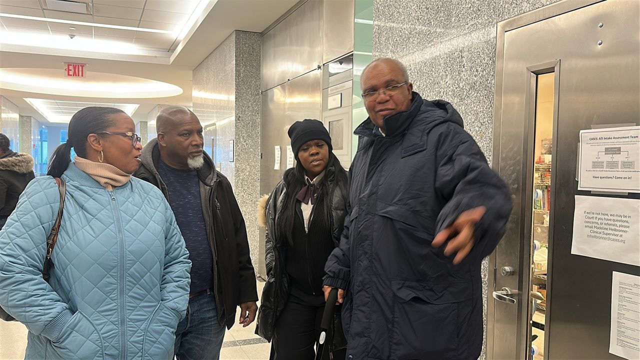 Myran Pollack says he contemplated suicide because the pain is so bad and sees a therapist weekly for PTSD, yet he forgives Jonathan Davalos. (Spectrum News NY1/Samantha Liebman)