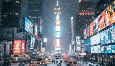 Winter Snowstorm Disrupts Tourism in New York City During Peak Holiday Travel