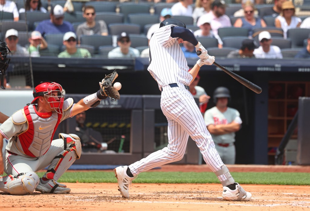 Ryan McMahon striking out in a game against the Phillies on July 26, 2025.
