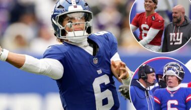 Giants' Jaxson Dart looks like he's missing Brian Daboll