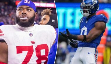 Andrew Thomas, Brian Burns banged up during Giants' loss