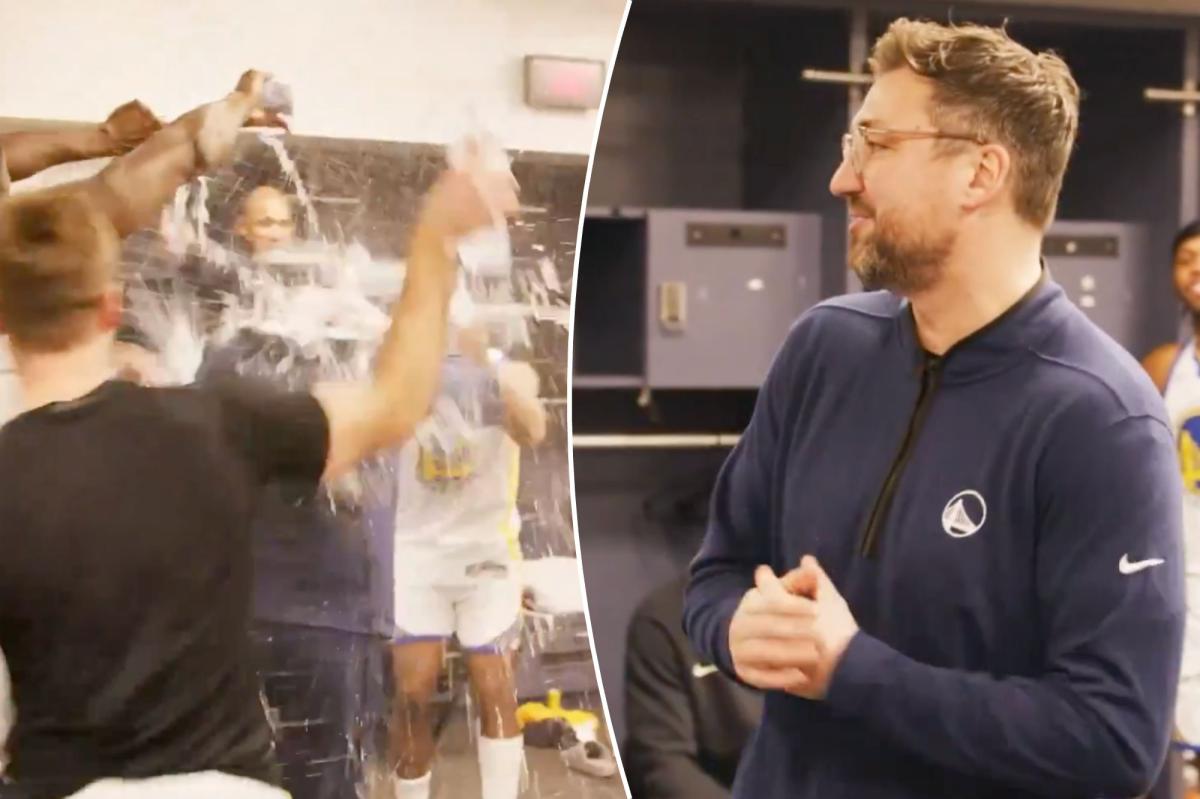 Warriors celebrate Chris DeMarco as he gets set to take over Liberty