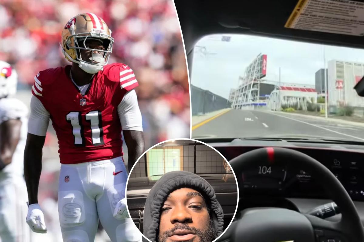Brandon Aiyuk speeds by 49ers' stadium at over 100 mph in new video