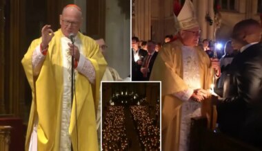 Cardinal Dolan holds final Midnight Mass at St. Patrick's Cathedral ahead of retirement