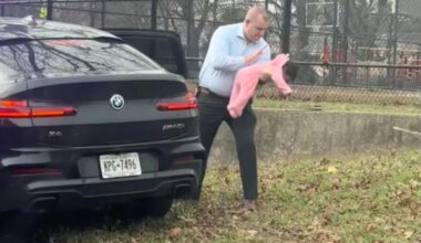 Hero NYPD cop saves choking baby on side of highway in rush-hour traffic: video