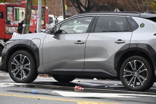 A livery cab driver, identified as Osei Kusi, was found repeatedly stabbed behind the wheel of his Toyota SUV near the corner of Randall Ave. and White Plains Road in the Bronx early Wednesday, Nov. 26, 2025. (Photo by Kyle Mazza/Shutterstock)