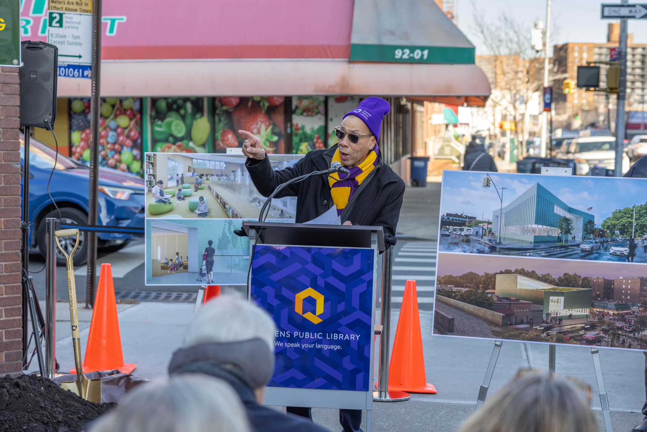 QPL President and CEO Dennis M. Walcott speaks during the groundbreaking ceremony. 