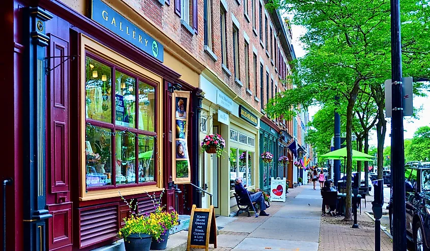 Street view of Skaneateles, New York
