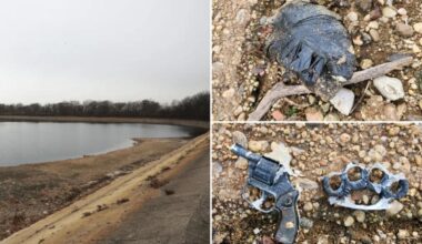 NYC reservoir drops 8 feet, uncovering sinister package wrapped in tape