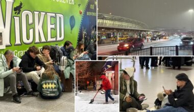 Holiday travelers stranded at JFK Airport as winter storm triggers hundreds of flight cancellations