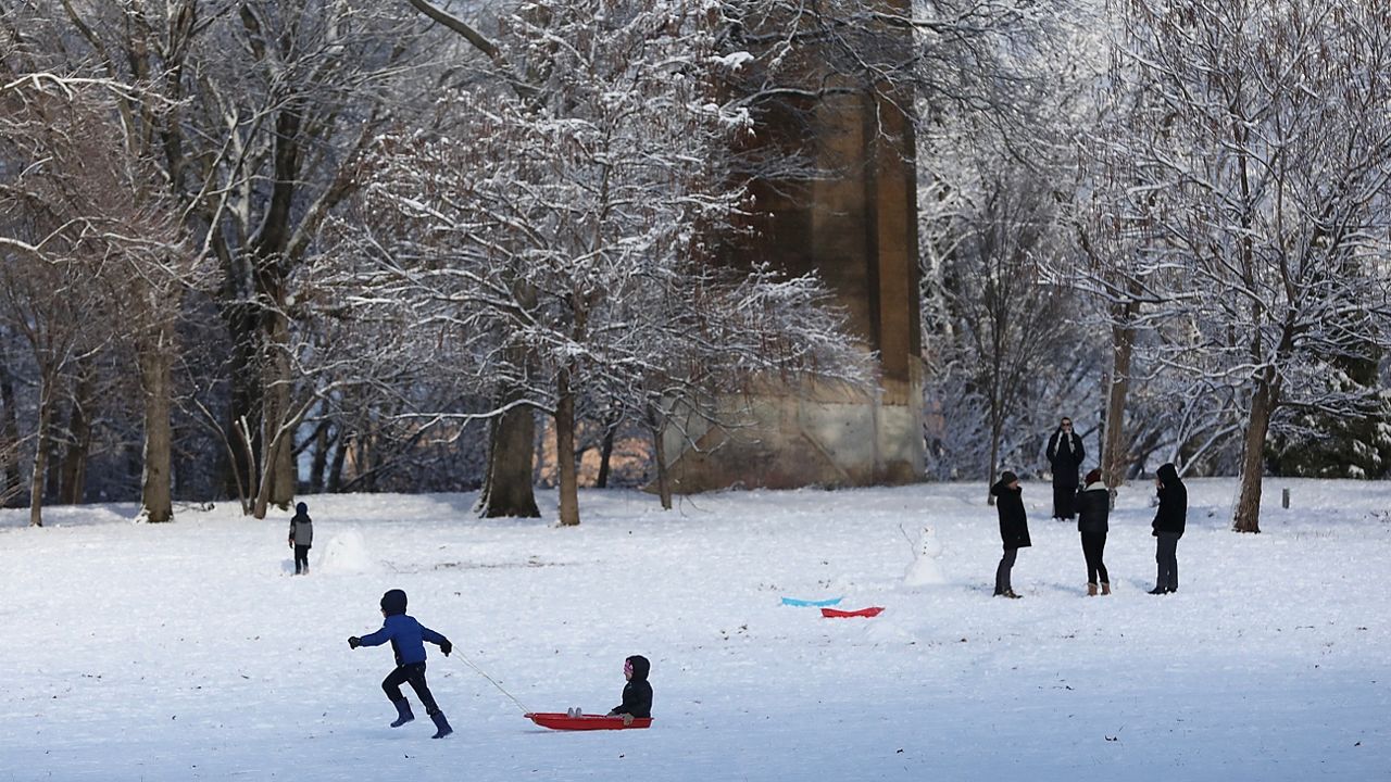 New York City saw its first significant snowfall of the season Sunday, Dec. 14, 2025. (Spectrum News/Christina Santucci)