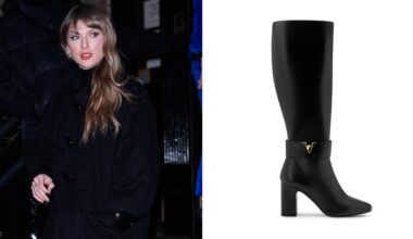 Taylor Swift was spotted on Tuesday in New York City wearing Louis Vuitton boots.