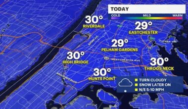 4-8 inches of snowfall expected in The Bronx