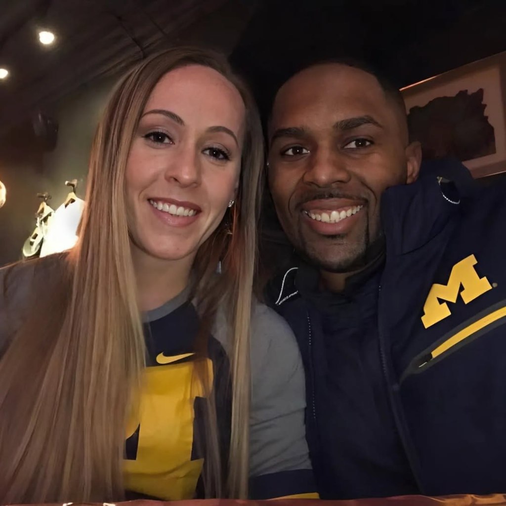 University of Michigan football coach Sherrone Moore and his wife Kelli.