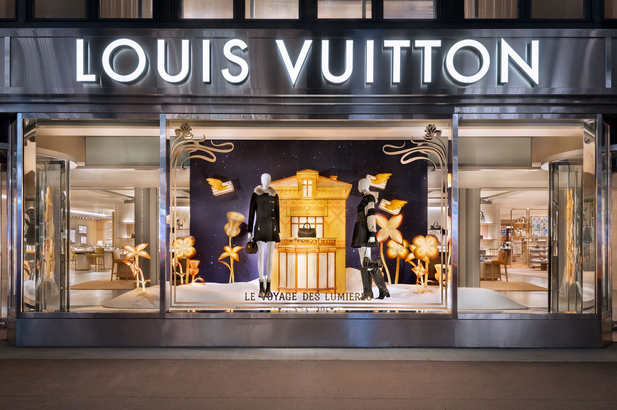 the louis vuitton window display.