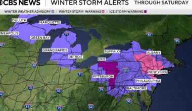 Maps show winter storm forecast for ice and snow from Great Lakes to Northeast