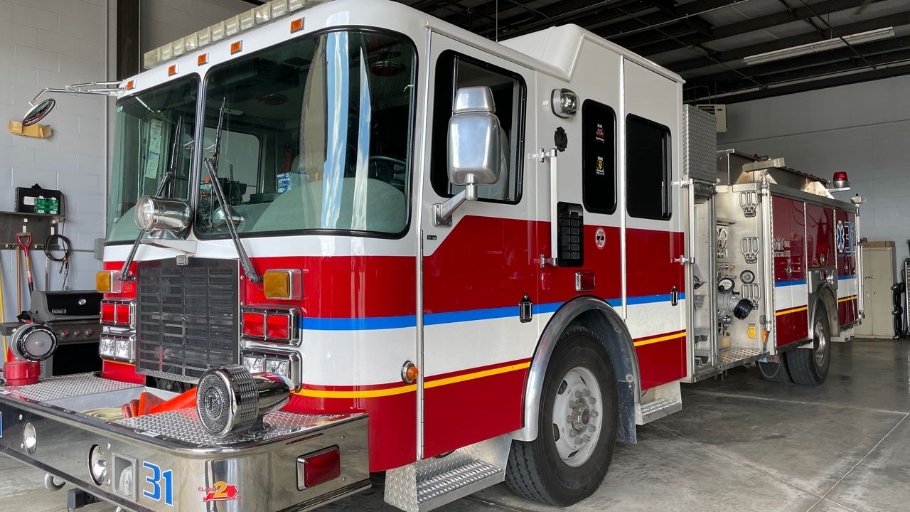 fire struck in a garage