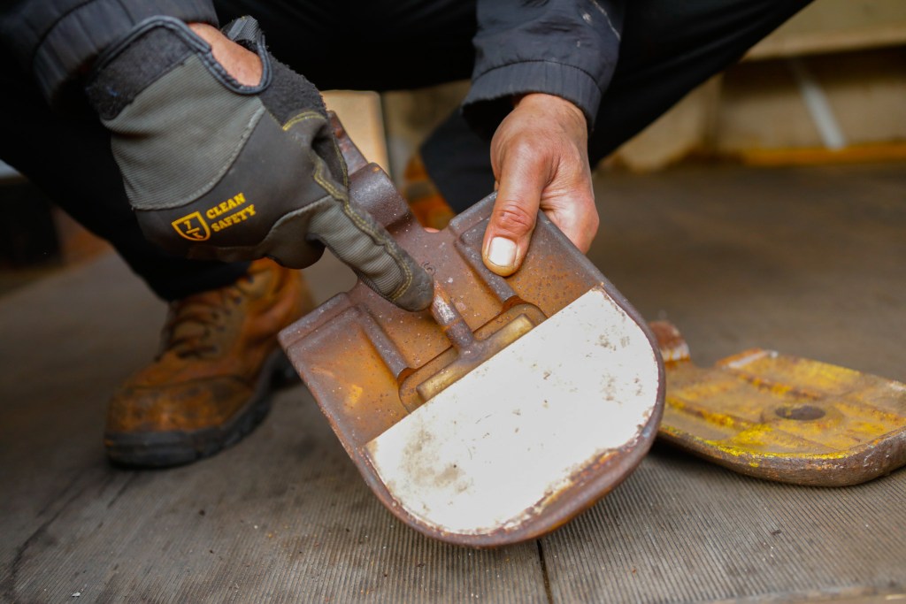The MTA showed off their de-icer trains at a Brooklyn yard ahead of an expected large snowstorm,