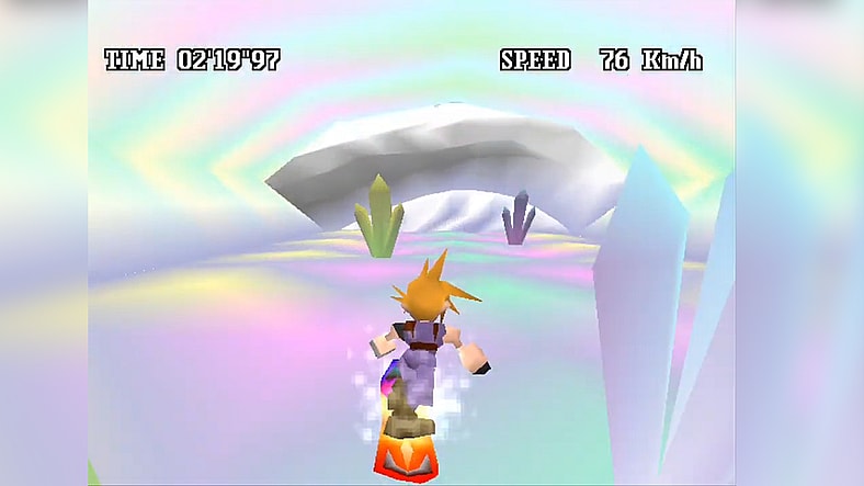 Cloud tears up Great Glacier in Final Fantasy VII (1997), Square Enix