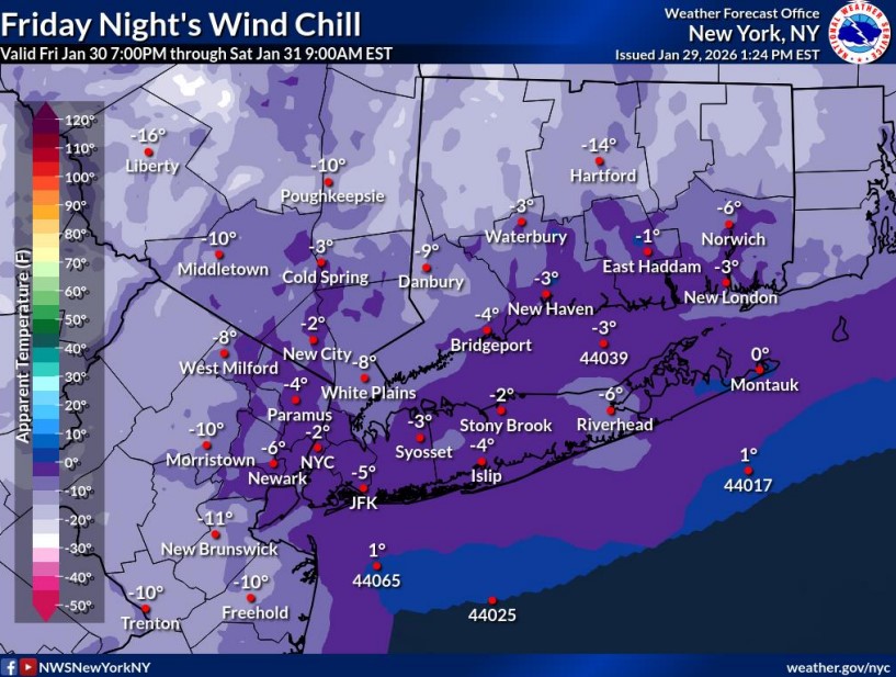 Frigid temps continue for NYC this week; chances for snow decrease
