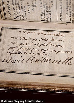 Visitors can read Marie's final note pleading for mercy while thinking of her children