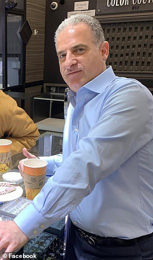 George Akay, 46, from Akay Diamonds is pictured, right