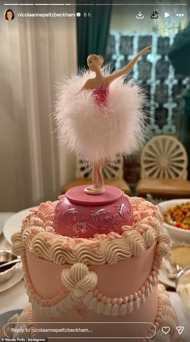 Nicola was seen sharing a sweet hug with her father Nelson as she looked stylish in a pink top and jeans