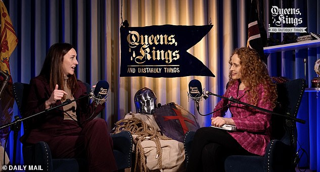 On a special episode of the Daily Mail's Queens, Kings and Dastardly Things podcast, historian Alice Loxton (L) joins Kate Williams (R) to discuss Eleanor of Castile