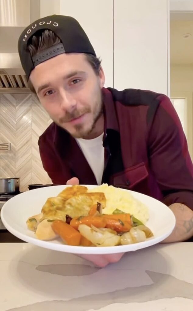 Brooklyn Beckham's post shared on Instagram showcasing his homemade meal. His mother liked the post on the social media platform which is reportedly in contravention of a legal request Brooklyn had issued his parents asking them to stop contacting him - and to stop interacting with him on social media