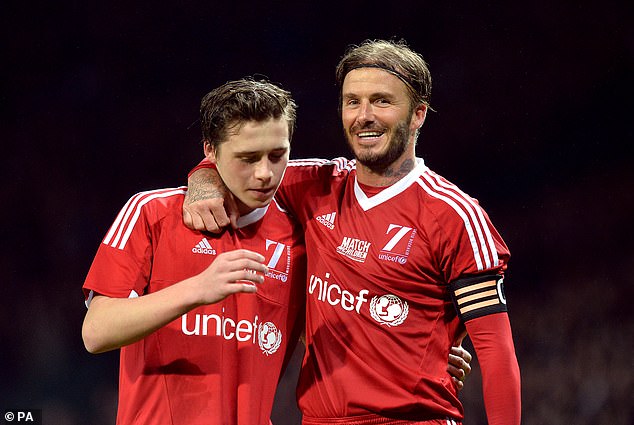 Brooklyn would play alongside David during a charity match at Man United back in 2015