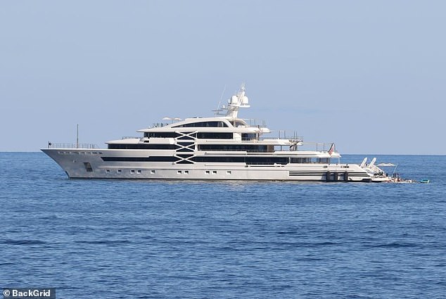 Last summer Brooklyn spent the week on a £85million superyacht called Project X, which is chartered for £1.2million per week, that the Peltz family rented (pictured)