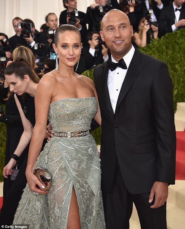 The former shortstop is pictured with his wife Hannah Davis at the 2016 Met Gala