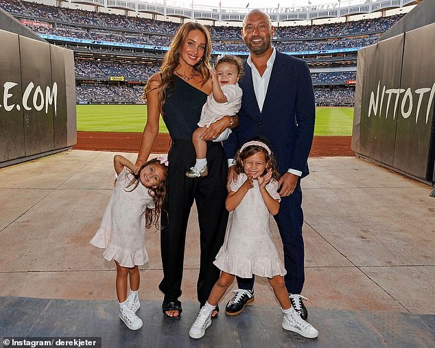 Jeter and his wife share daughters Bella Raine, 8, Story Grey, 6, River Rose, 4, and son, Kaius