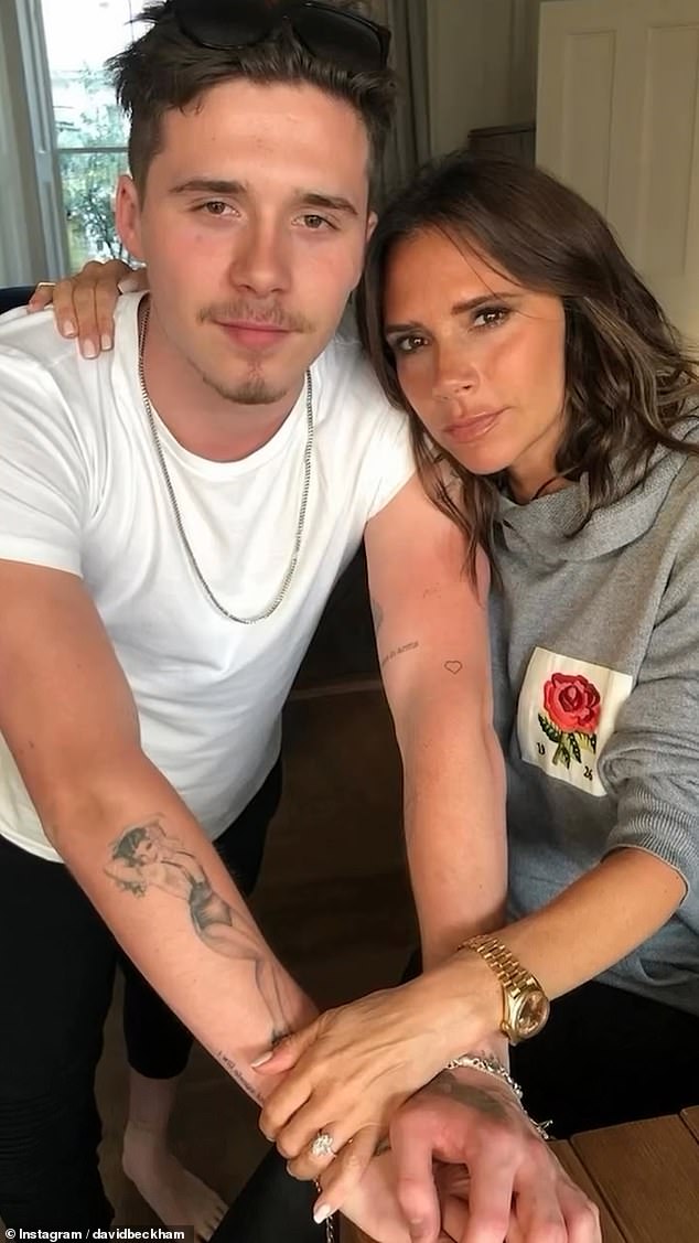 One friend told The Mail on Sunday: ‘Why shouldn’t Victoria be tactile with her son? She is tactile with all of her children and she always has been'