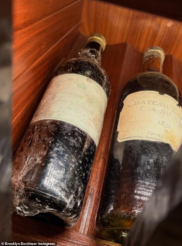 Brooklyn showed off the vintage wine which was from 1831 and extremely rare