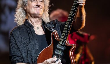 Queen will never tour in the US again because it is 'too dangerous', says the band's lead guitarist Brian May (pictured in 2023)