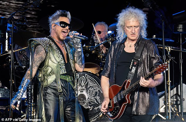 The legendary band last went on tour with singer Adam Lambert in 2023, but if they hit the road again, the US will not be on the list, (Brian and Adam in Austin, Texas, in 2023)