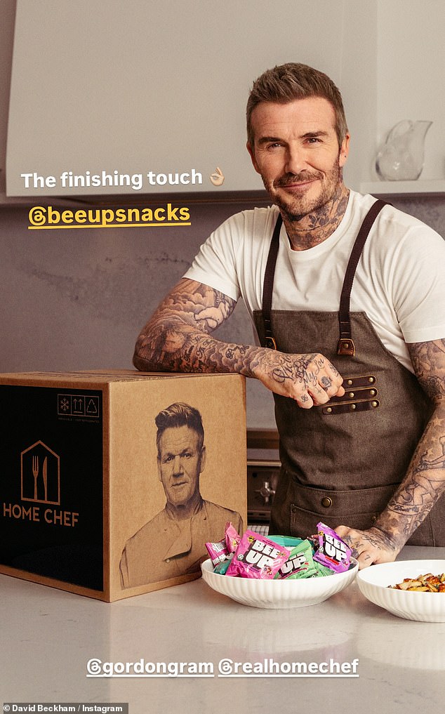 Taking to Instagram on Saturday, David shared a clip of himself whipping up a Scallop Truffle Risotto recipe sent to him by Gordon to mark the partnership