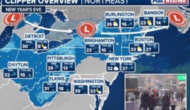 NYC among Northeast cities that could see snowfall on New Year's Eve