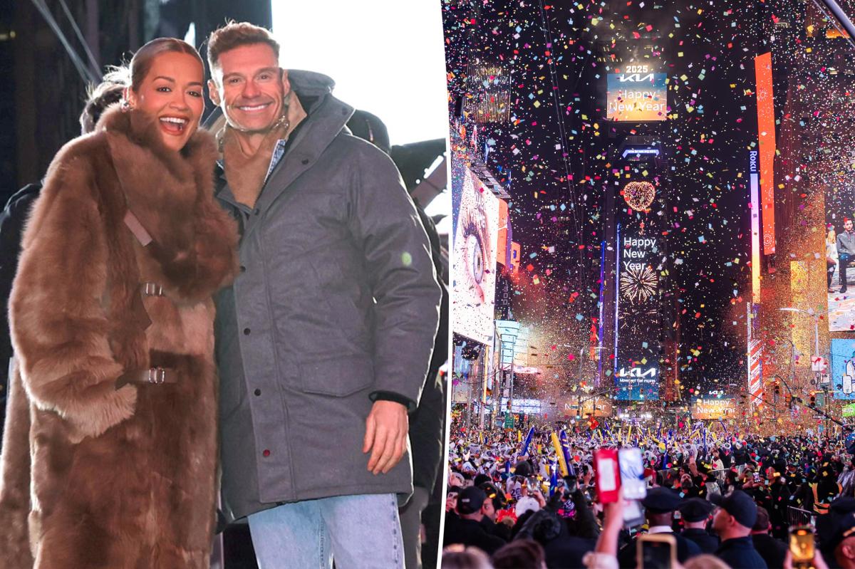 Ryan Seacrest, Rita Ora address NYE crowd wearing diapers