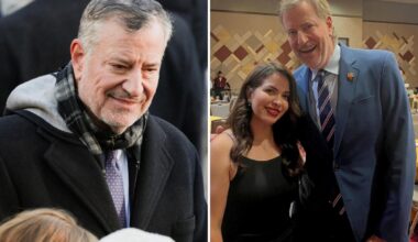Ex-NYC Mayor Bill de Blasio brings new girlfriend, South Tucson Mayor Roxanna Valenzuela, to Zohran Mamdani's inauguration