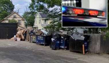 Corpse found inside burning dumpster near NYC strip mall: cops