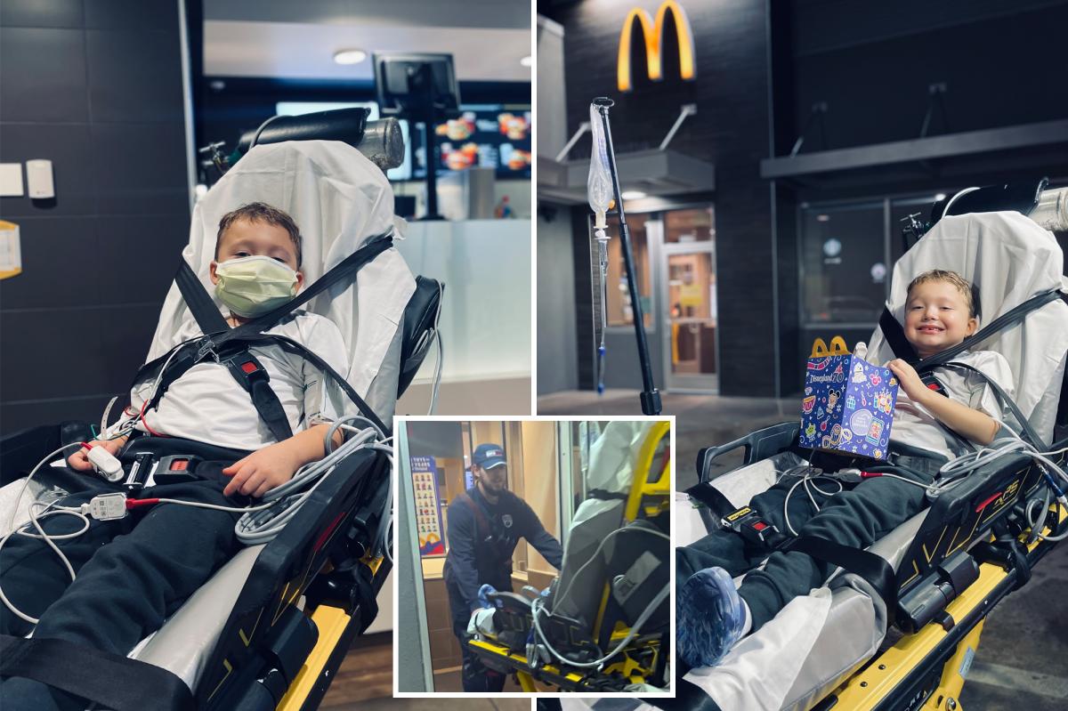 Ambulance crew treats 6-year-old cancer tot to McDonald's