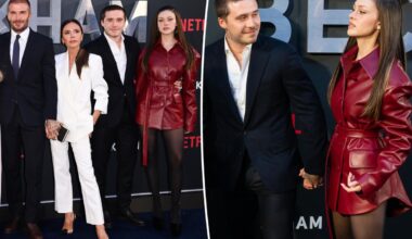 Brooklyn Beckham pulls uncomfortable Nicola Peltz into family photo in resurfaced red carpet video