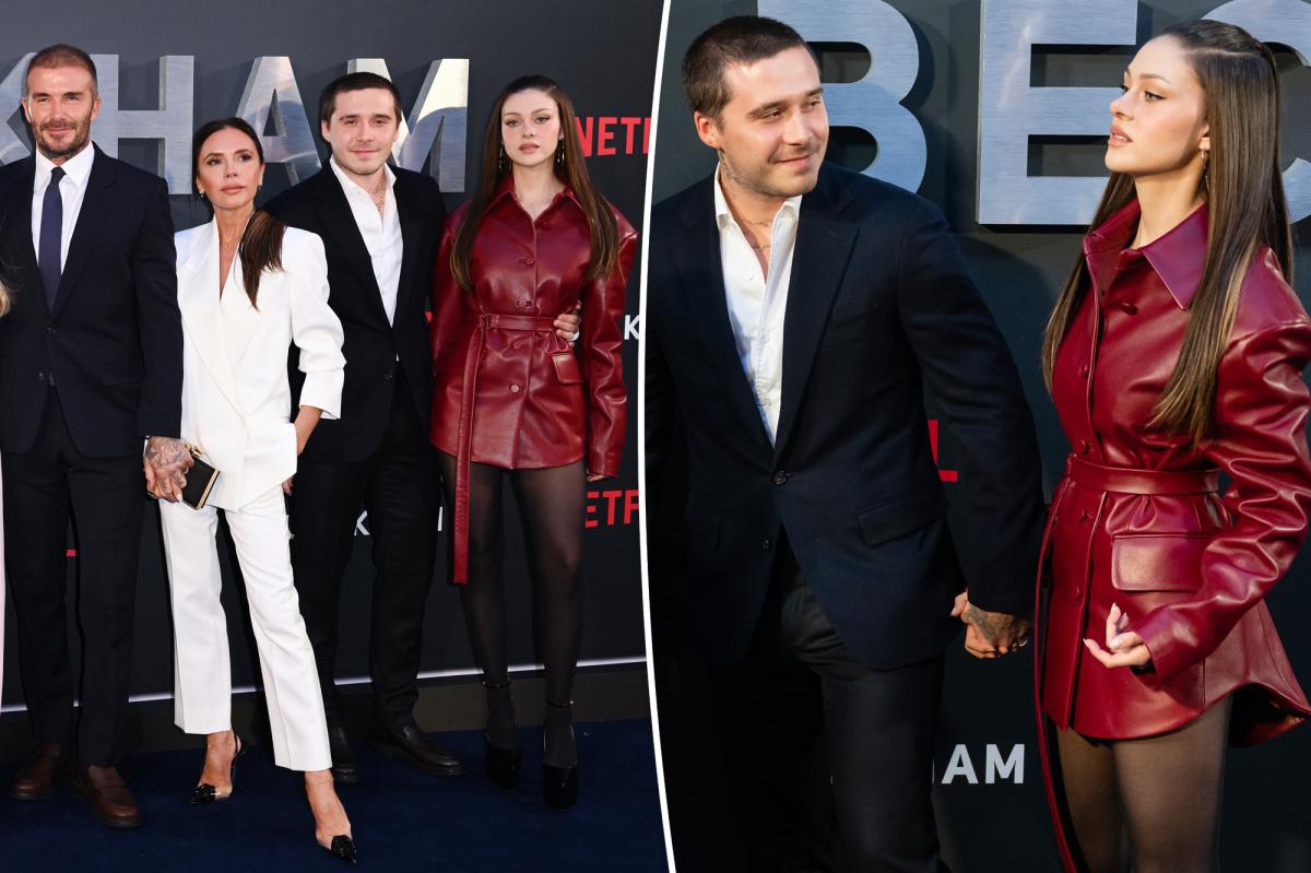 Brooklyn Beckham pulls uncomfortable Nicola Peltz into family photo in resurfaced red carpet video